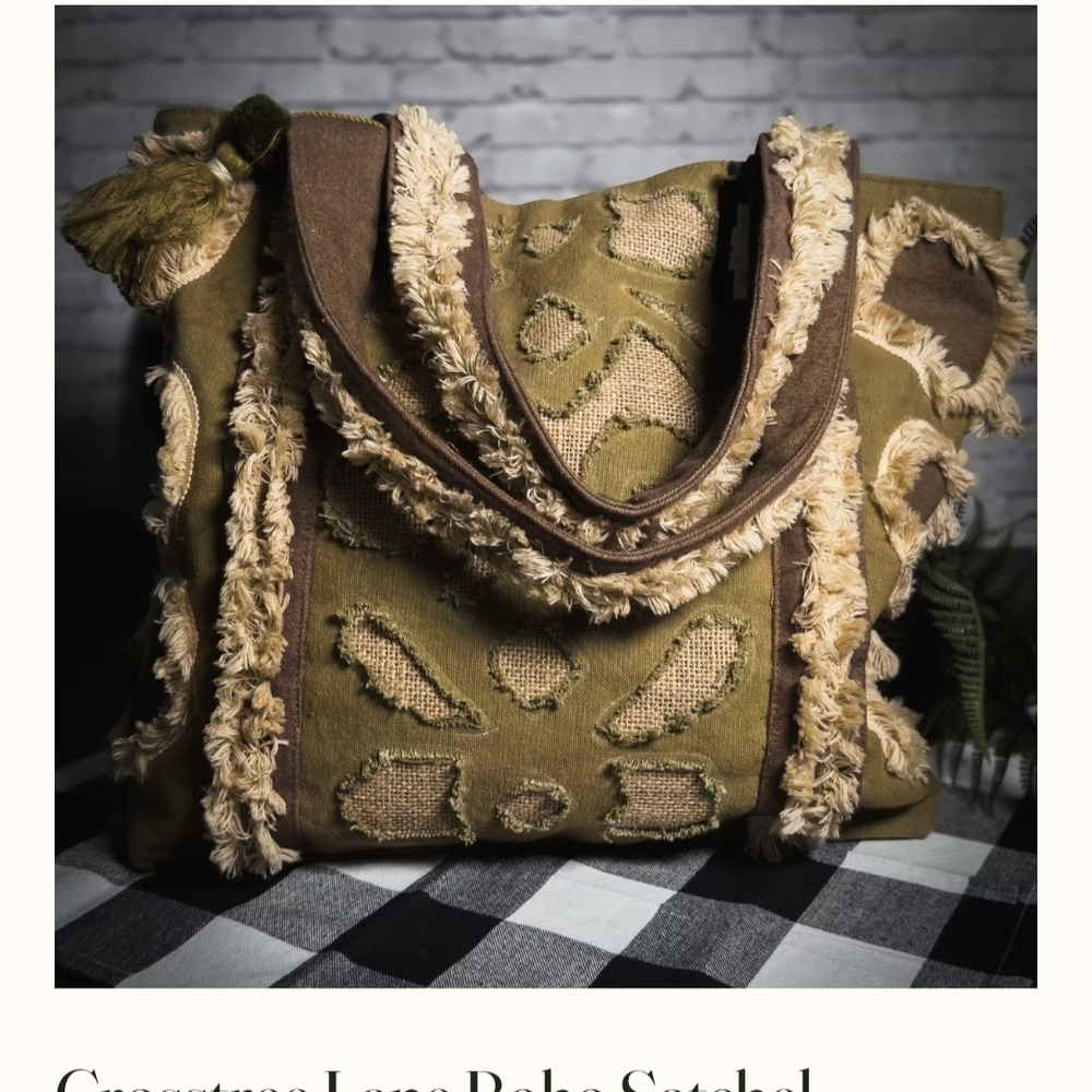 Artisan Olive and Tan Satchel